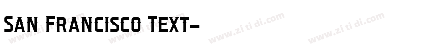 San Francisco Text字体转换